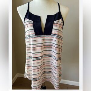 Athleta Striped Dunes Halter Tank with Tassle Tie